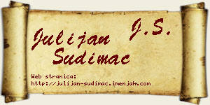 Julijan Sudimac vizit kartica